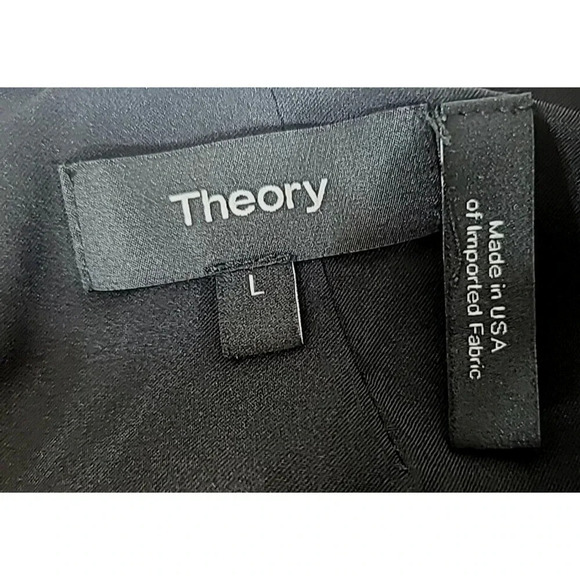 Theory Shell C Aster Jacquard Blouse Top Women's Large Black Sleeveless - Picture 3 of 6